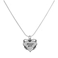 Collier avec pendentif en forme de cœur en argent sterling, motif fleuriste, 35 à 55 cm