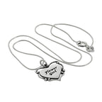Collier avec pendentif en forme de cœur en argent sterling, motif fleuriste, 35 à 55 cm