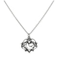 Collier pendentif cœur ouvert en filigrane d'argent sterling pour 13e anniversaire, 40 à 61 cm
