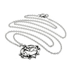 Collier pendentif cœur ouvert en filigrane d'argent sterling pour 13e anniversaire, 40 à 61 cm