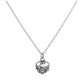 Collier avec pendentif en forme de cœur en filigrane d'argent sterling, 40 à 81 cm
