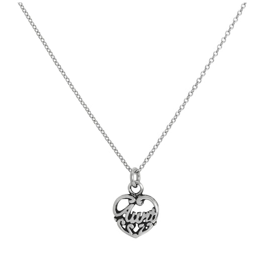 Collier avec pendentif en forme de cœur en filigrane d'argent sterling, 40 à 81 cm