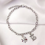 Bracelet à breloques Rolo en argent sterling