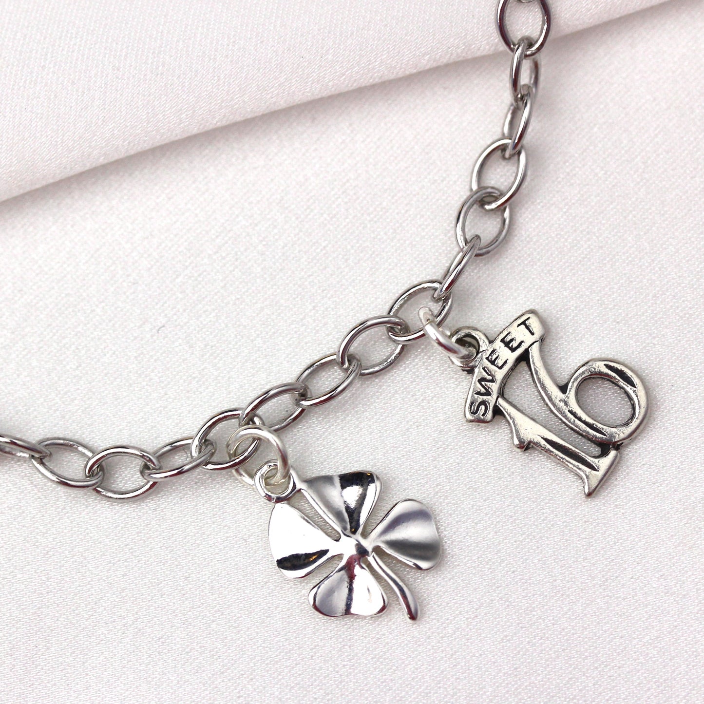 Bracelet à breloques Rolo en argent sterling