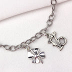 Bracelet à breloques Rolo en argent sterling
