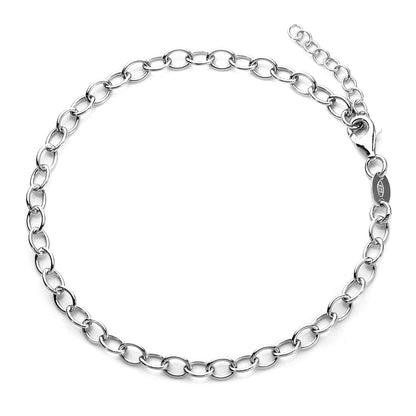 Bracelet à breloques Rolo en argent sterling