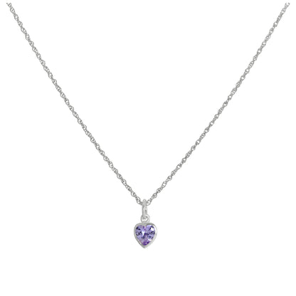 Collier avec pendentif en argent sterling et cristal violet, 35 à 55 cm