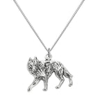Collier pendentif loup en argent sterling de 35 à 80 cm