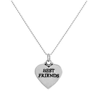 Collier avec pendentif cœur en argent sterling « Best Friends » de 35 à 55 cm