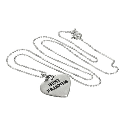 Collier avec pendentif cœur en argent sterling « Best Friends » de 35 à 55 cm