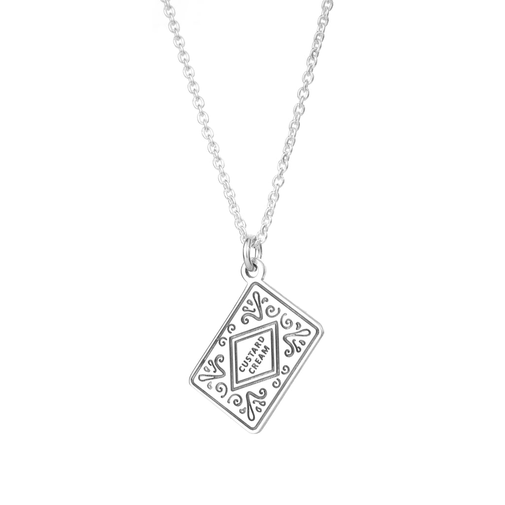 Personalised Sterling Silver Biscuit Necklace