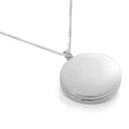 Médaillon rond infini en argent sterling sur chaîne