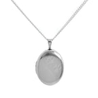 Médaillon ovale en argent sterling avec empreinte de patte d'animal sur chaîne