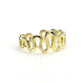 Bague d'orteil ajustable en or 9 carats avec motif vague