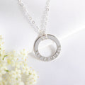 Collier personnalisé en argent sterling avec chiffres romains