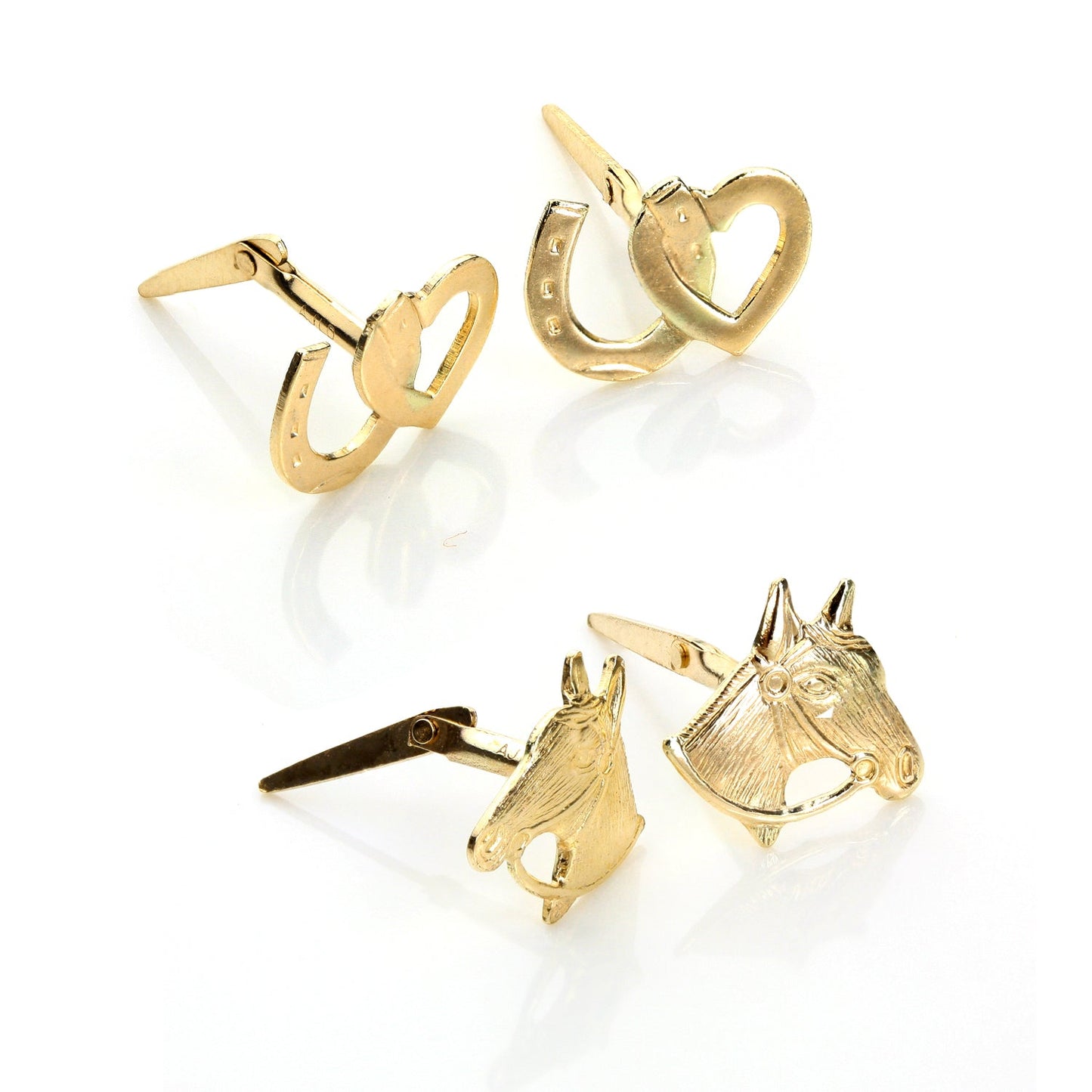 Ensemble de boucles d'oreilles à tige en or 9 carats Andralok Horse