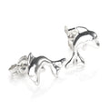 Boucles d'oreilles à tige en argent sterling en forme de grand dauphin
