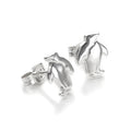 Boucles d'oreilles à tige en argent sterling en forme de pingouin