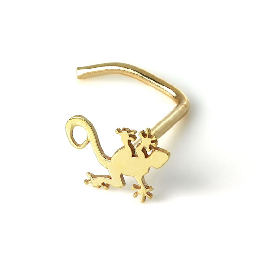 Vis de nez Gecko en or 9 carats
