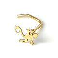 Vis de nez Gecko en or 9 carats