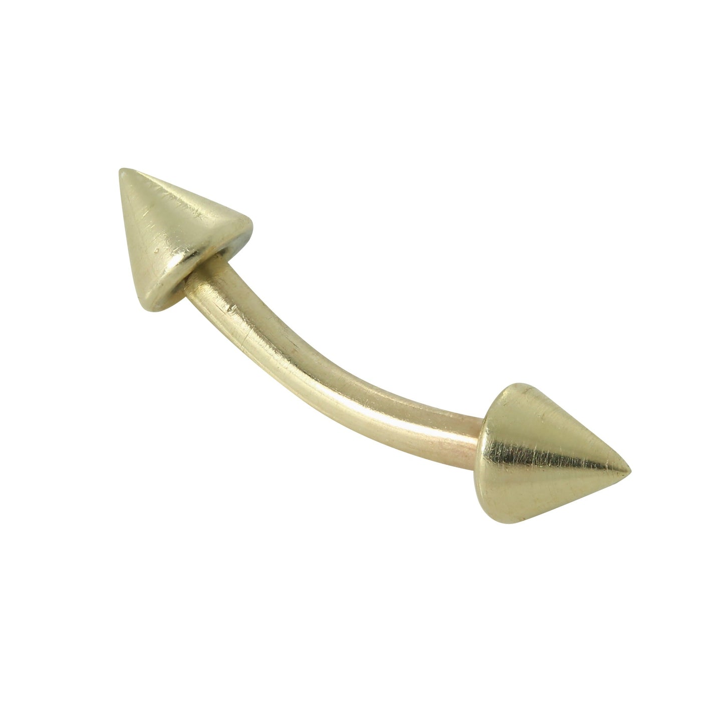 Piercing labret pour sourcil en forme de flèche en or 9 carats de 7 mm