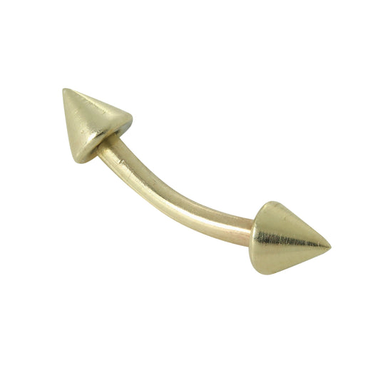 Piercing labret pour sourcil en forme de flèche en or 9 carats de 7 mm