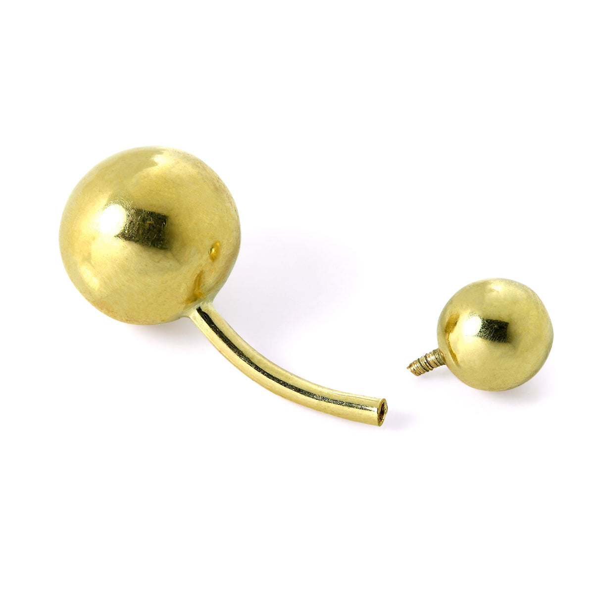 Piercing nombril boule en or 9 carats de 8 mm