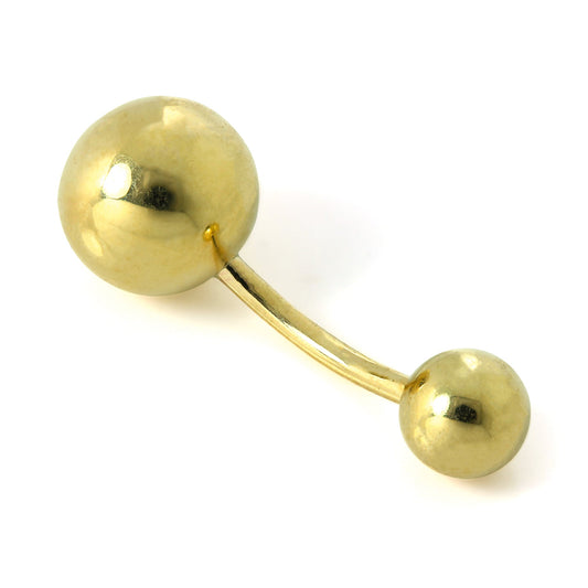 Piercing nombril boule en or 9 carats de 8 mm