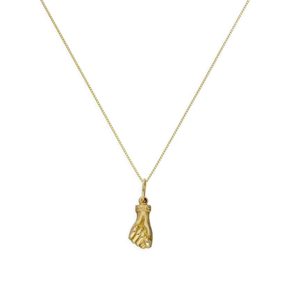 Collier pendentif main en or 9 carats de 40 à 50 cm