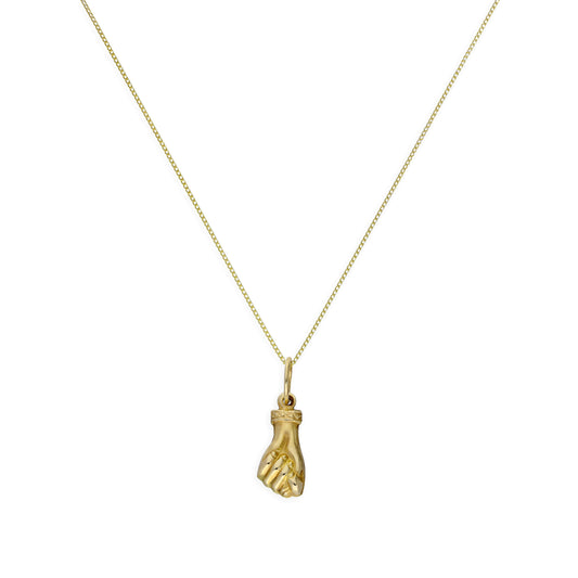 Collier pendentif main en or 9 carats de 40 à 50 cm