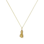 Collier pendentif main en or 9 carats de 40 à 50 cm