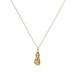 Collier pendentif main en or 9 carats de 40 à 50 cm