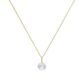 Collier pendentif en or 9 carats et cristal CZ transparent de 40 à 50 cm