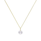 Collier pendentif en or 9 carats et cristal CZ transparent de 40 à 50 cm