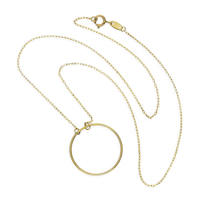 Collier Karma Circle en or 9 carats de 35,5 cm
