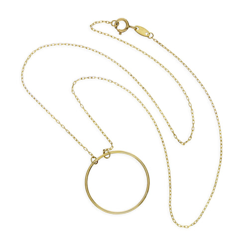 Collier Karma Circle en or 9 carats de 35,5 cm