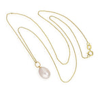 Collier avec pendentif en or 9 carats et perles d'eau douce de 40 à 50 cm