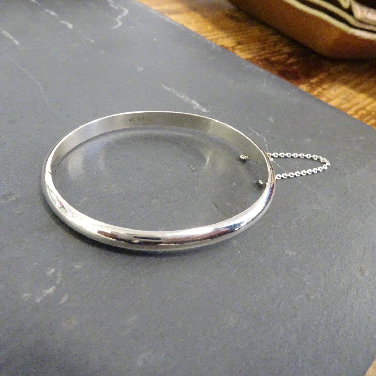 Bracelet jonc à charnière en argent sterling 51 mm pour enfant