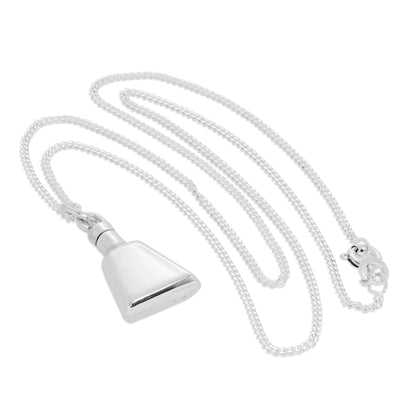 Collier avec pendentif en forme de bouteille de parfum en argent sterling, 40 à 60 cm