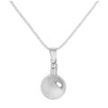 Collier avec pendentif en forme de bouteille de parfum ronde en argent sterling, 40 à 60 cm