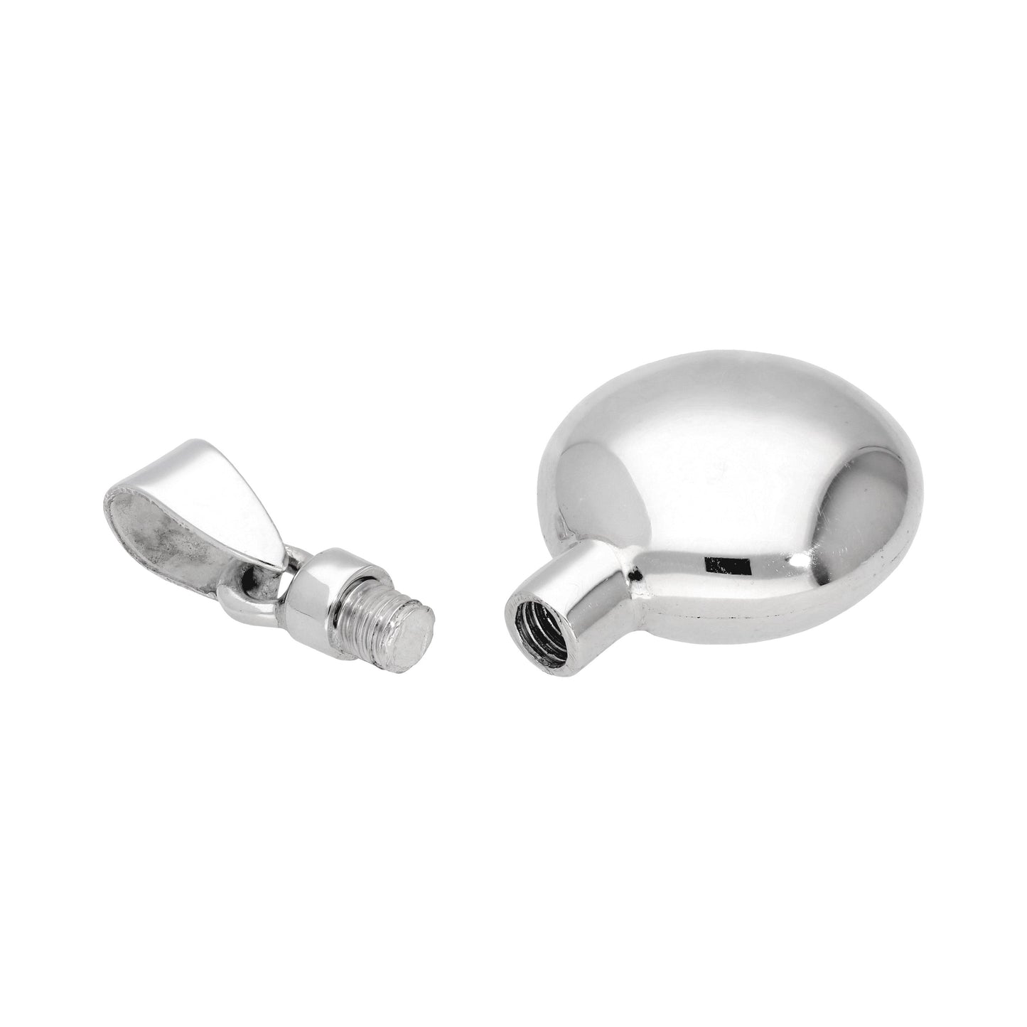 Collier avec pendentif en forme de bouteille de parfum ronde en argent sterling, 40 à 60 cm