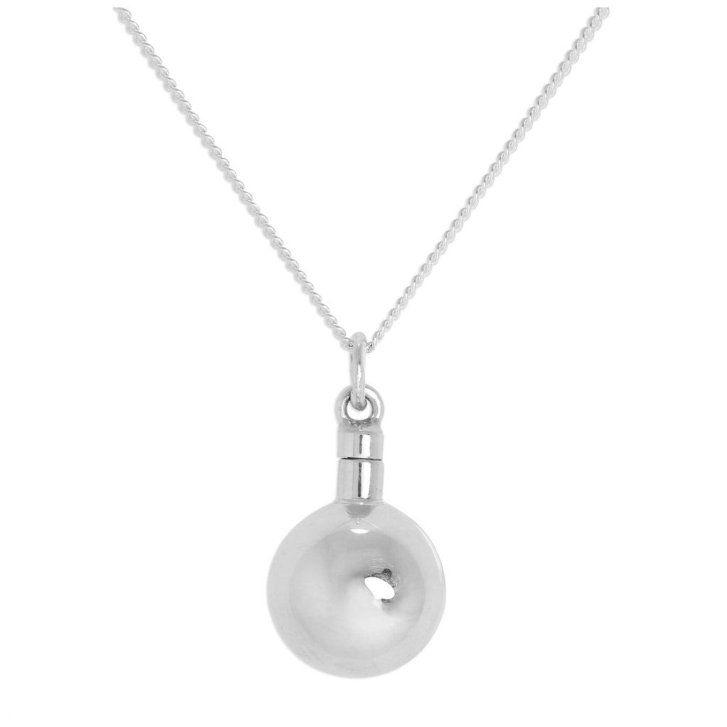 Collier avec pendentif boule en argent sterling en forme de bouteille de parfum ouvrable, 40 à 61 cm