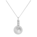 Collier avec pendentif boule en argent sterling en forme de bouteille de parfum ouvrable, 40 à 61 cm