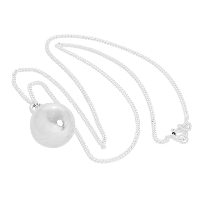 Collier avec pendentif boule en argent sterling en forme de bouteille de parfum ouvrable, 40 à 61 cm
