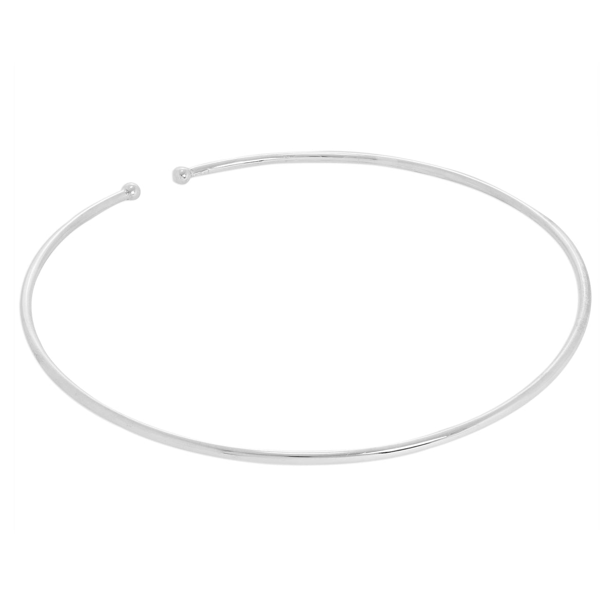Collier ras du cou torque en argent sterling de 13 cm
