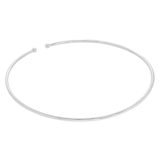 Collier ras du cou torque en argent sterling de 13 cm