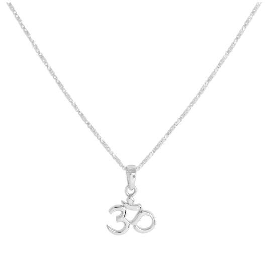 Collier pendentif Om en argent sterling de 40 à 61 cm