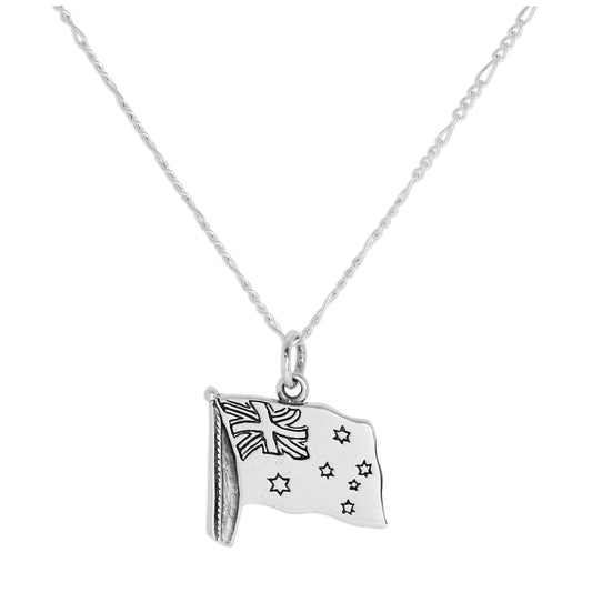 Collier avec pendentif drapeau australien en argent sterling de 35 à 81 cm