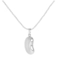 Collier pendentif haricot en argent sterling 40 à 60 cm