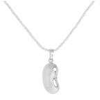 Collier pendentif haricot en argent sterling 40 à 60 cm